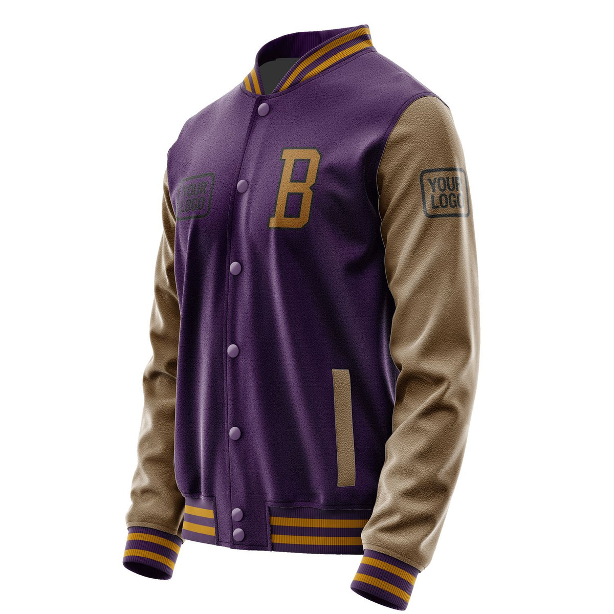 Custom Purple Khaki Jacket JA070722071917222217