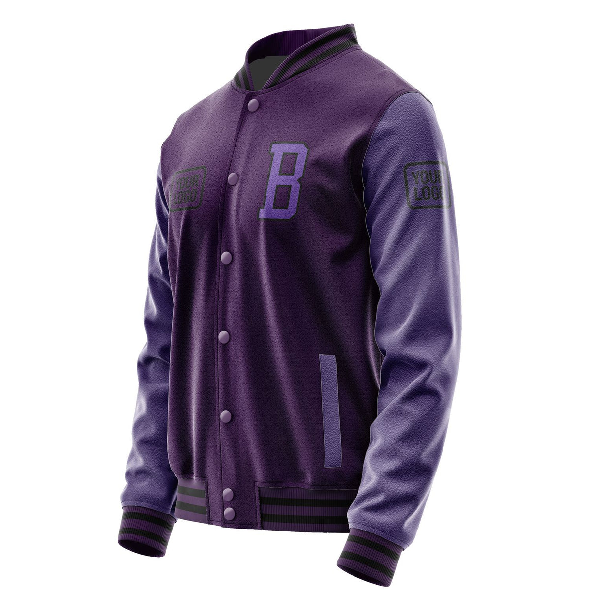 Custom Purple Light Purple Jacket JA070723071717232317