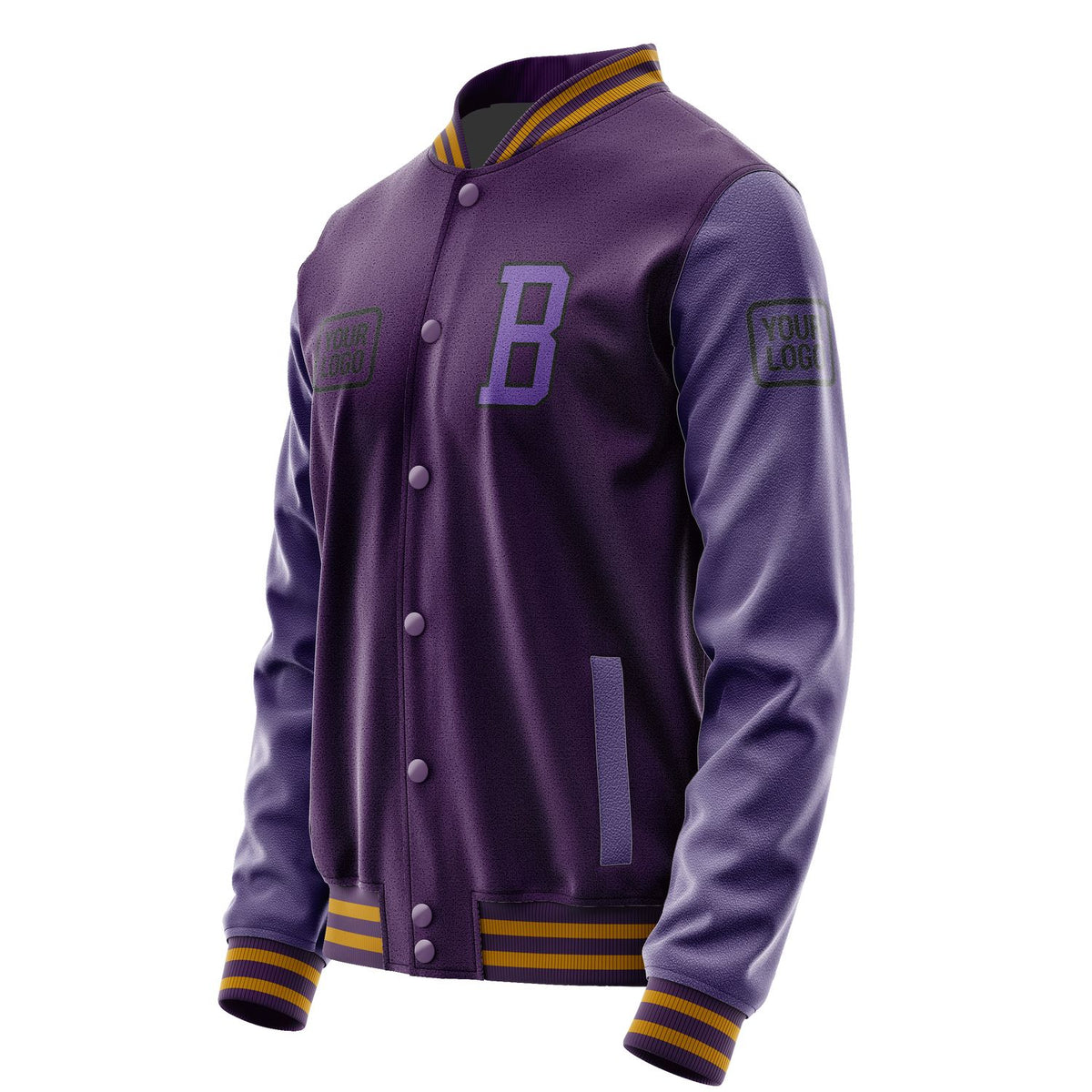 Custom Purple Light Purple Jacket JA070723071917232317