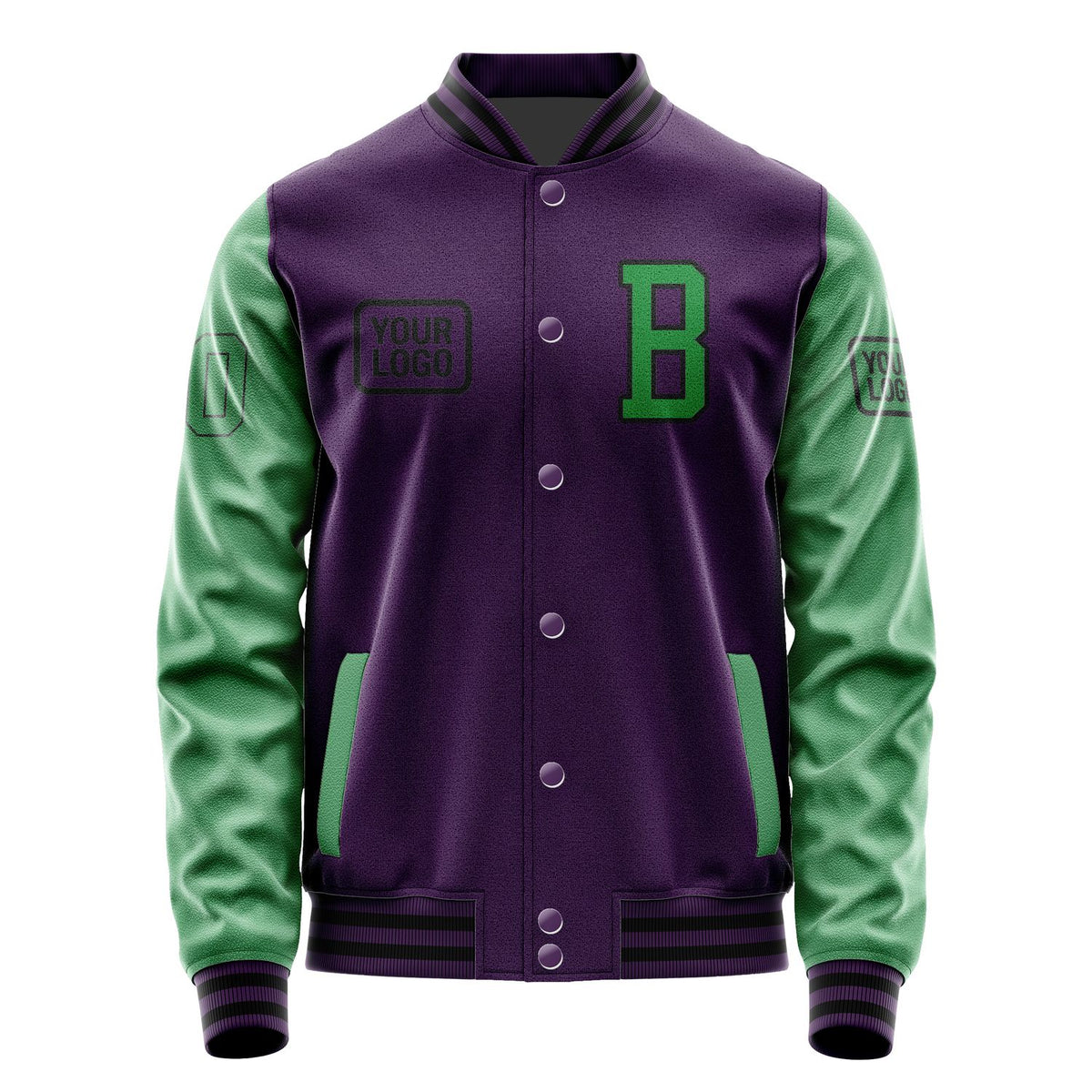 Custom Purple Emerald Green Jacket JA070724071717242417