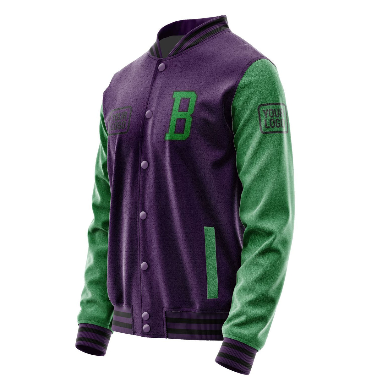 Custom Purple Emerald Green Jacket JA070724071717242417