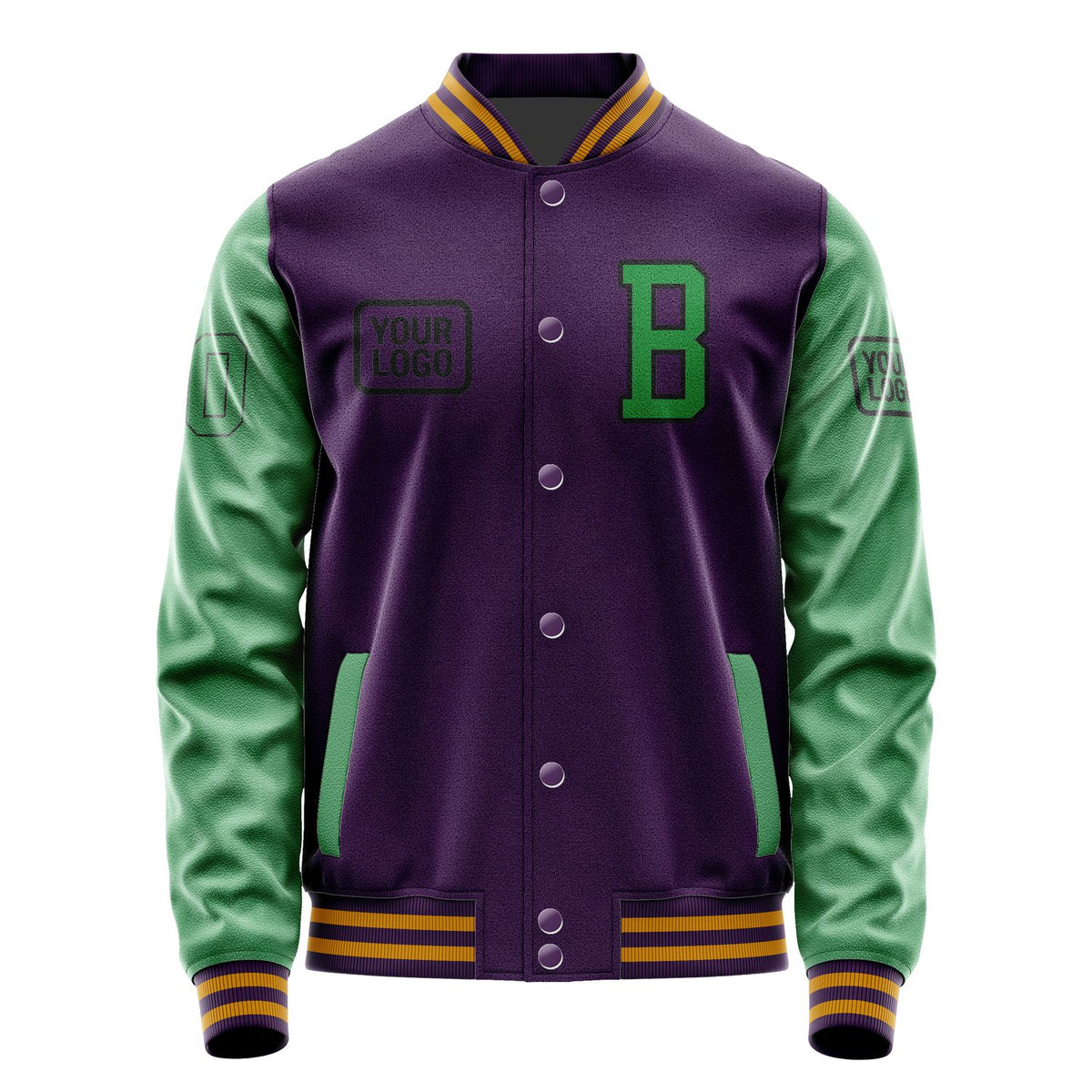 Custom Purple Emerald Green Jacket JA070724071917242417