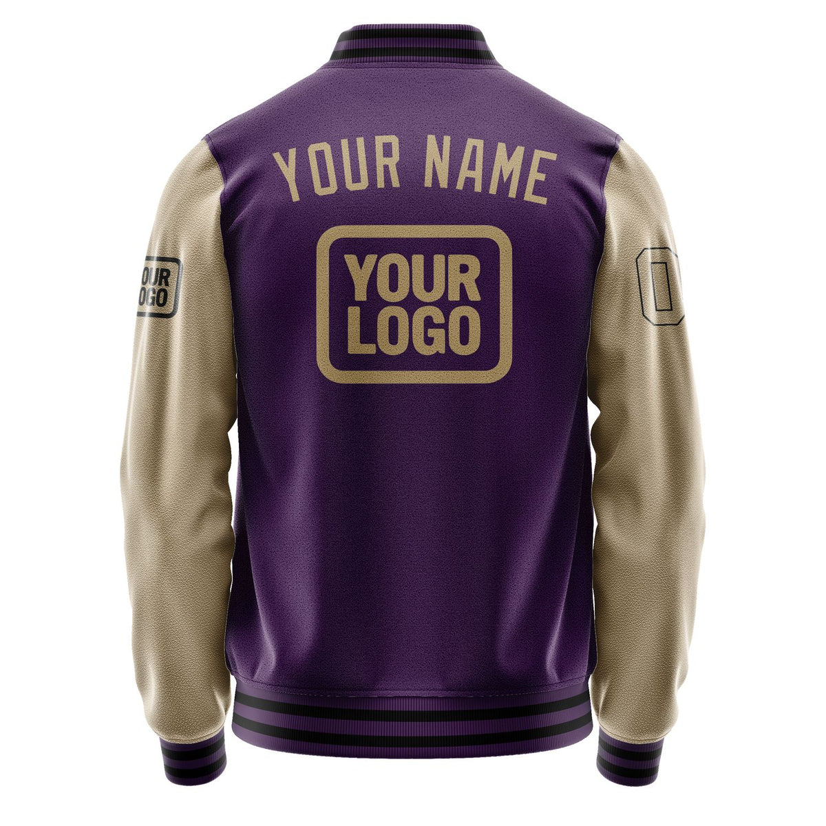 Custom Purple Light Khaki Jacket JA070725071717252517