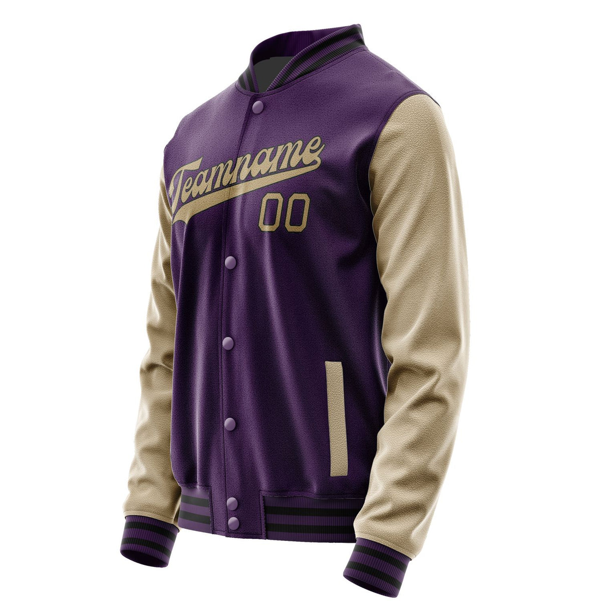 Custom Purple Light Khaki Jacket JA0707250717B31725