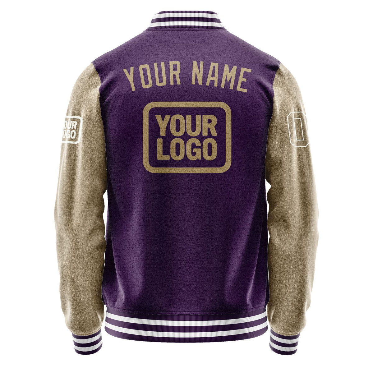 Custom Purple Light Khaki Jacket JA070725071818252518