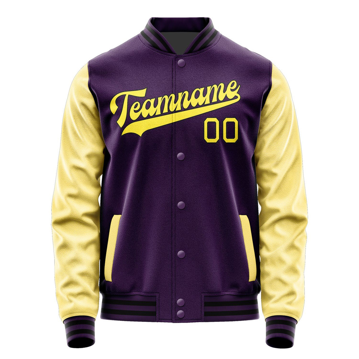 Custom Purple Light Yellow Jacket JA0707260717B31726