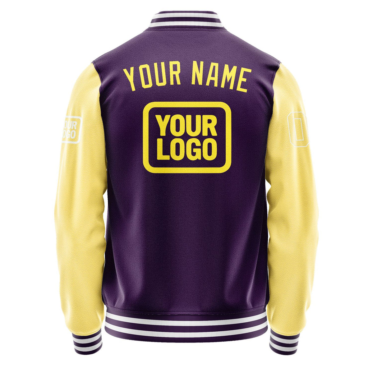 Custom Purple Light Yellow Jacket JA070726071818262618