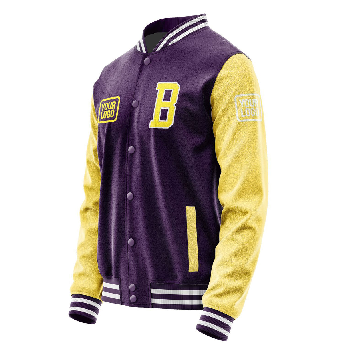 Custom Purple Light Yellow Jacket JA070726071818262618