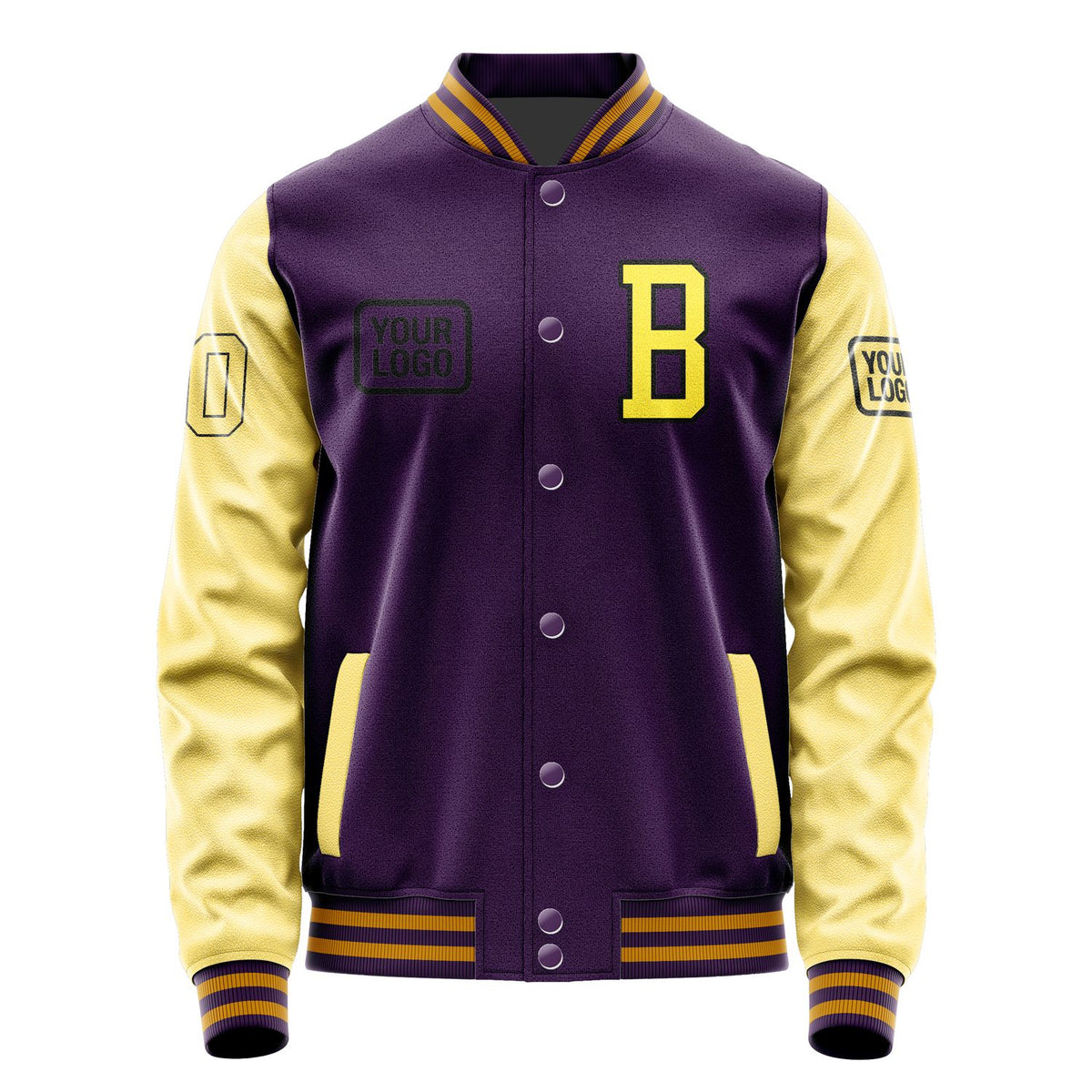 Custom Purple Light Yellow Jacket JA070726071917262617