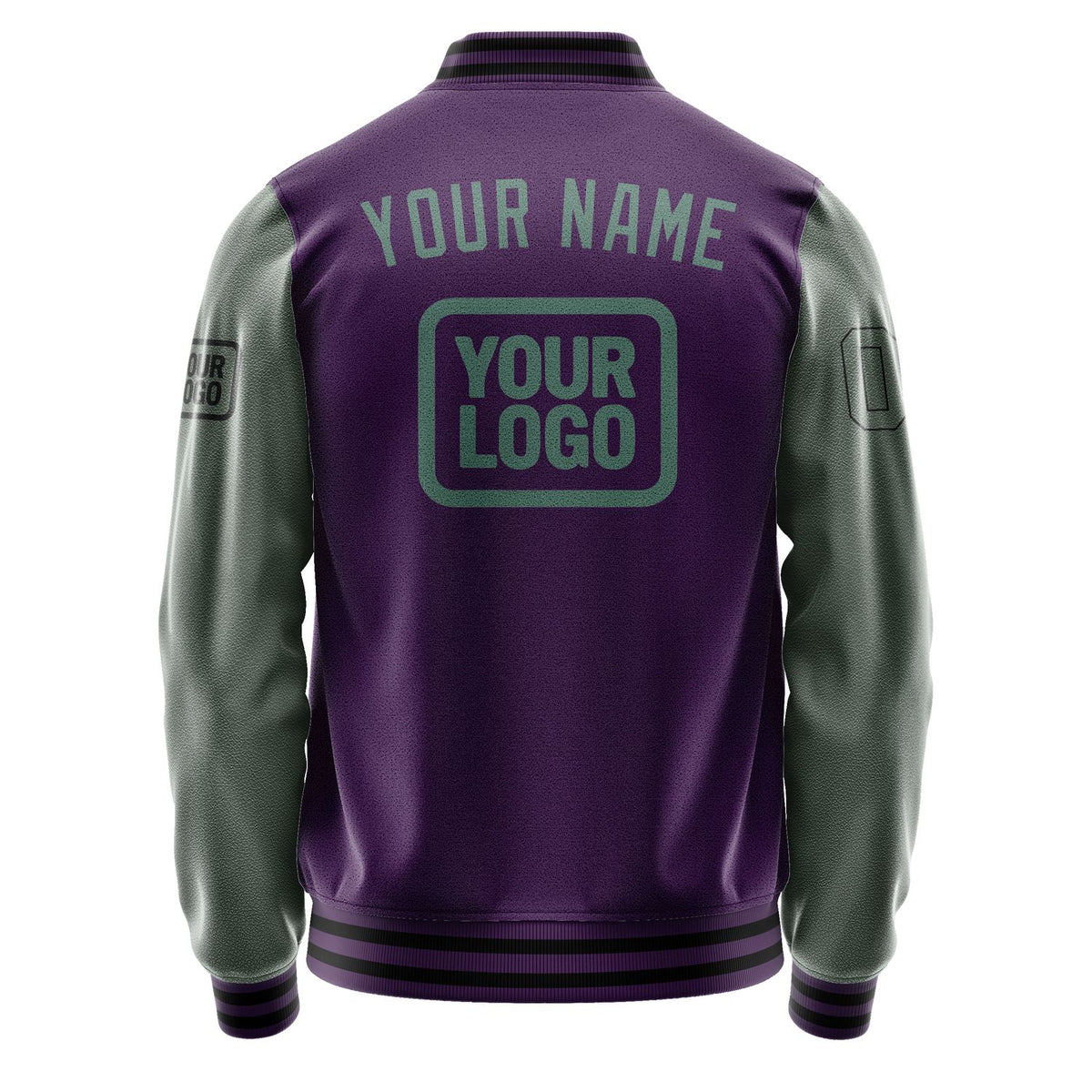 Custom Purple Blue Green Jacket JA070727071717272717