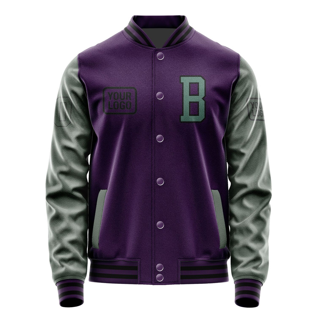 Custom Purple Blue Green Jacket JA070727071717272717