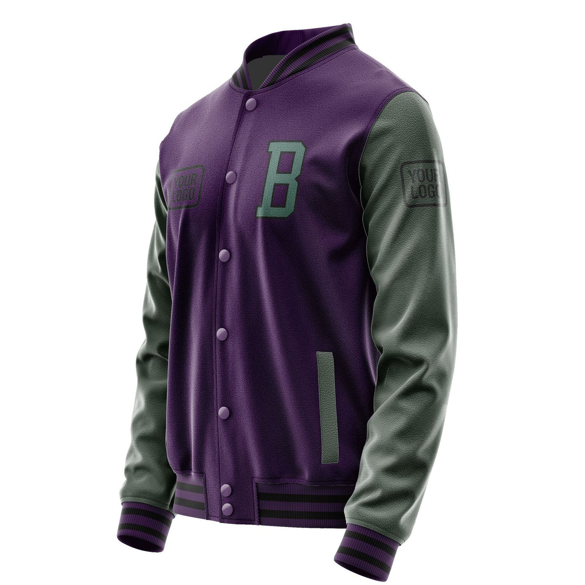 Custom Purple Blue Green Jacket JA070727071717272717