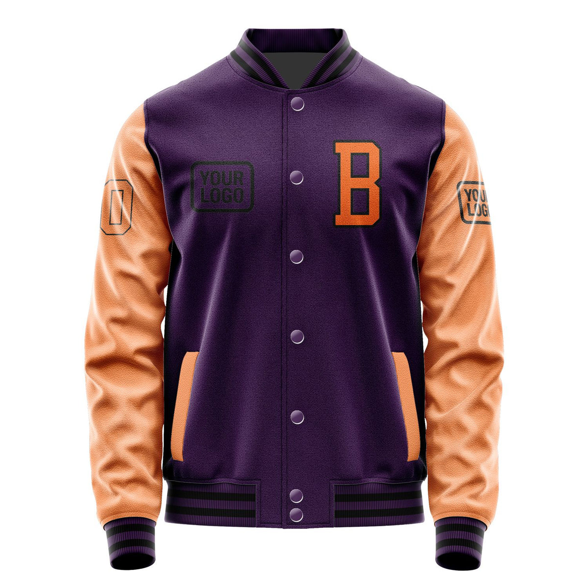 Custom Purple Orange Jacket JA070728071717282817