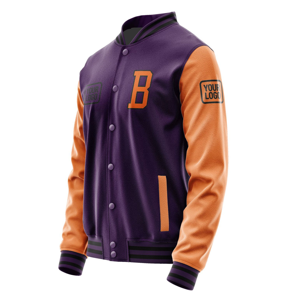 Custom Purple Orange Jacket JA070728071717282817