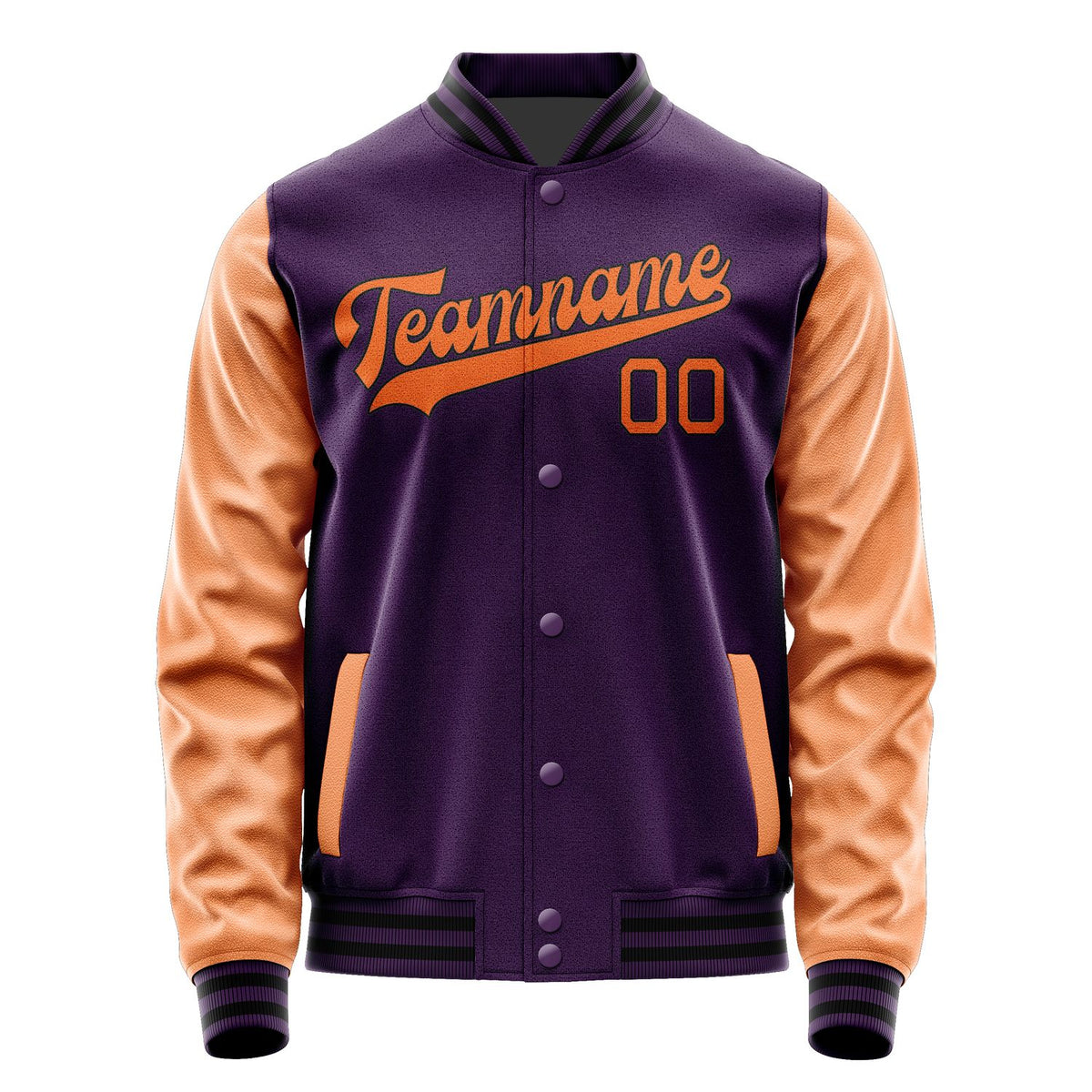 Custom Purple Orange Jacket JA0707280717B31728