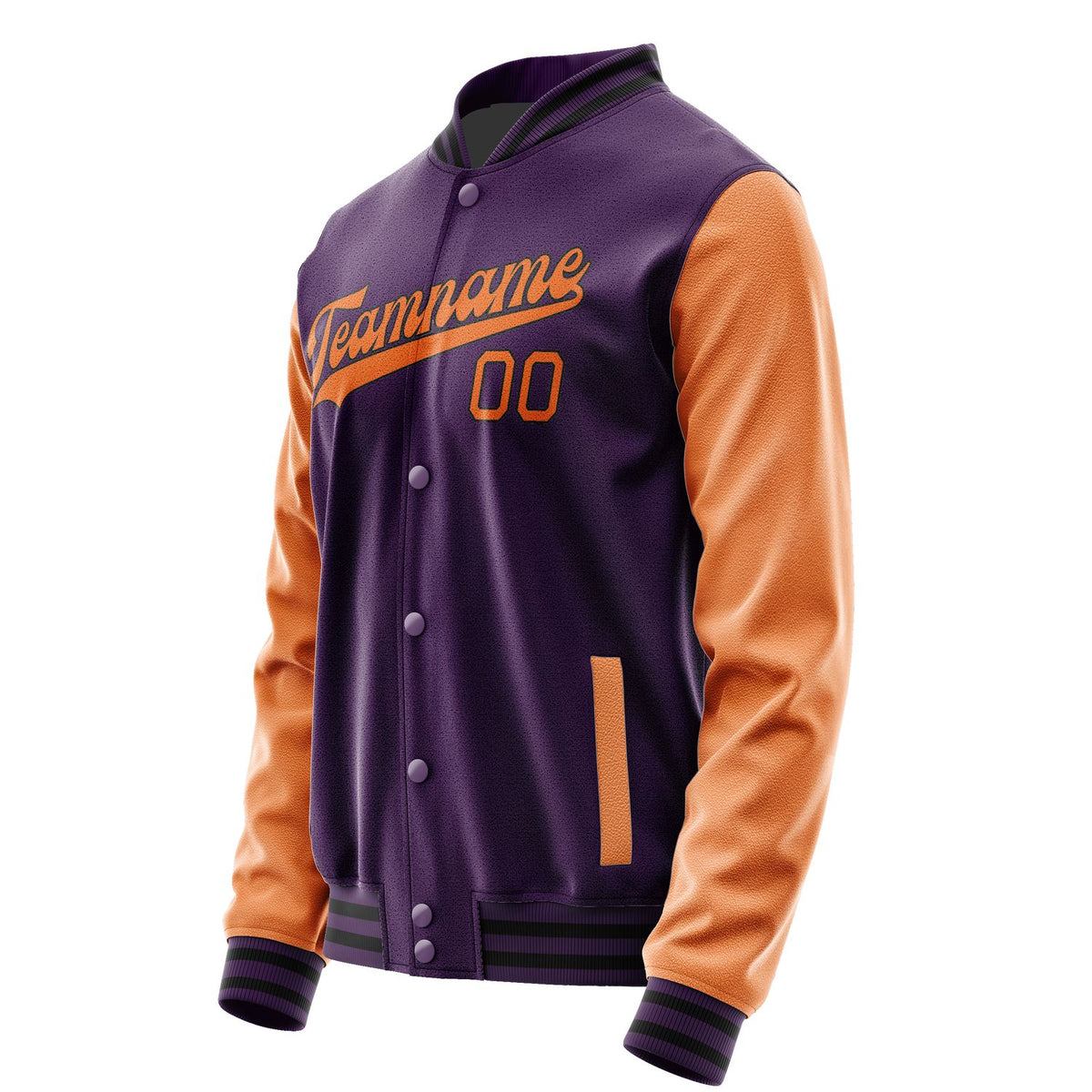 Custom Purple Orange Jacket JA0707280717B31728