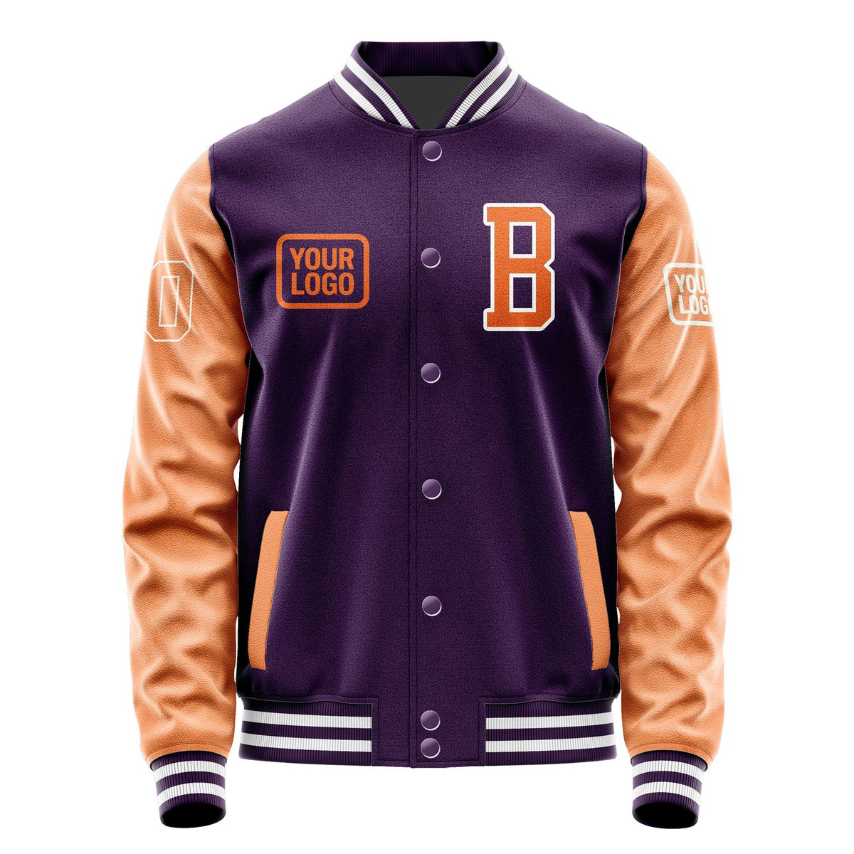 Custom Purple Orange Jacket JA070728071818282818