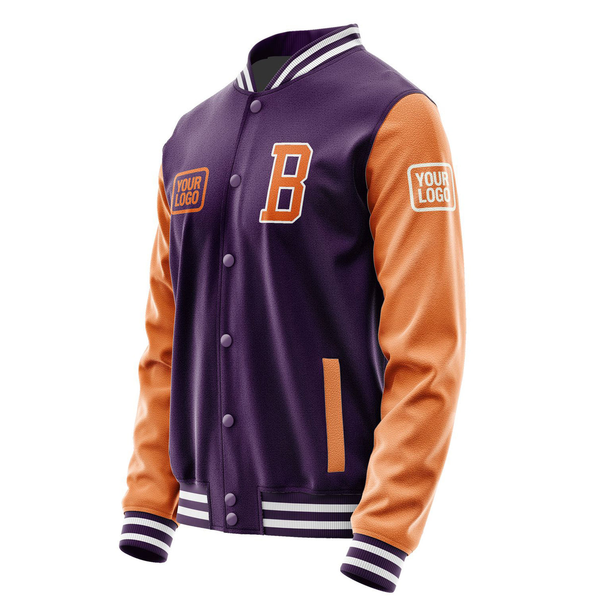 Custom Purple Orange Jacket JA070728071818282818