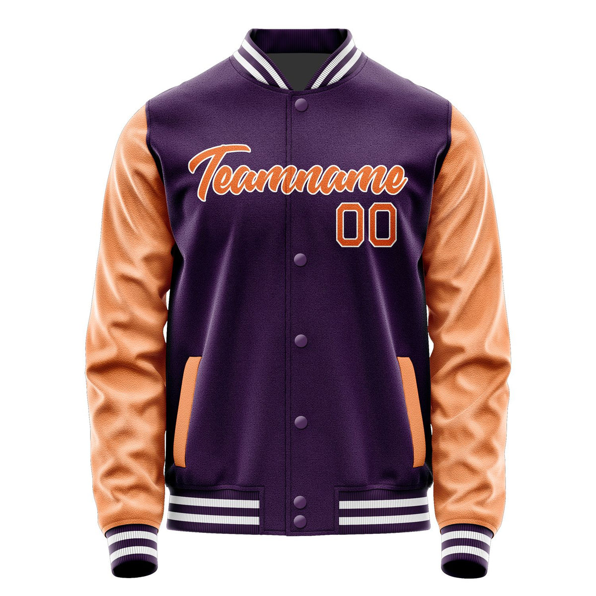 Custom Purple Orange Jacket JA0707280717B21728