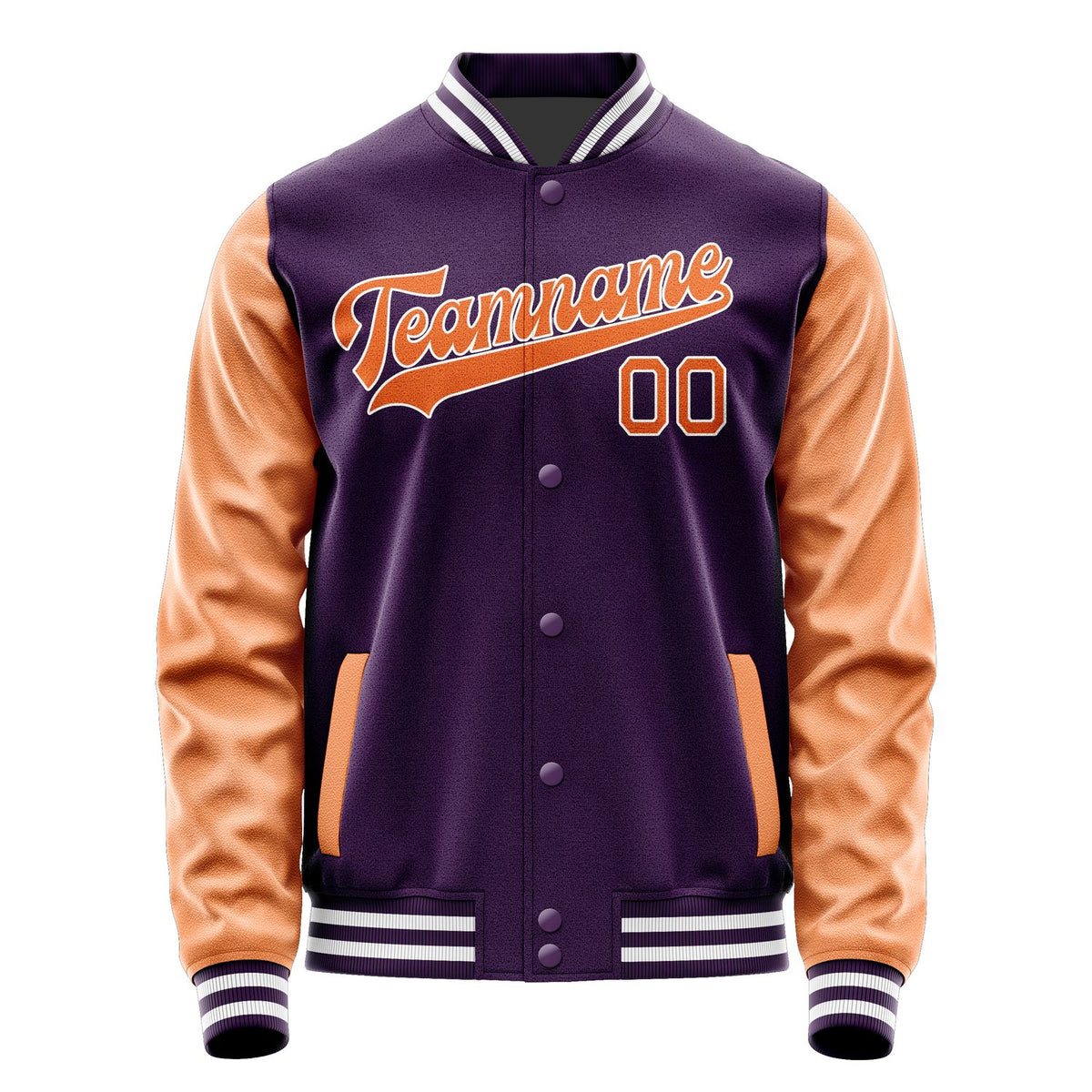 Custom Purple Orange Jacket JA0707280718B31828