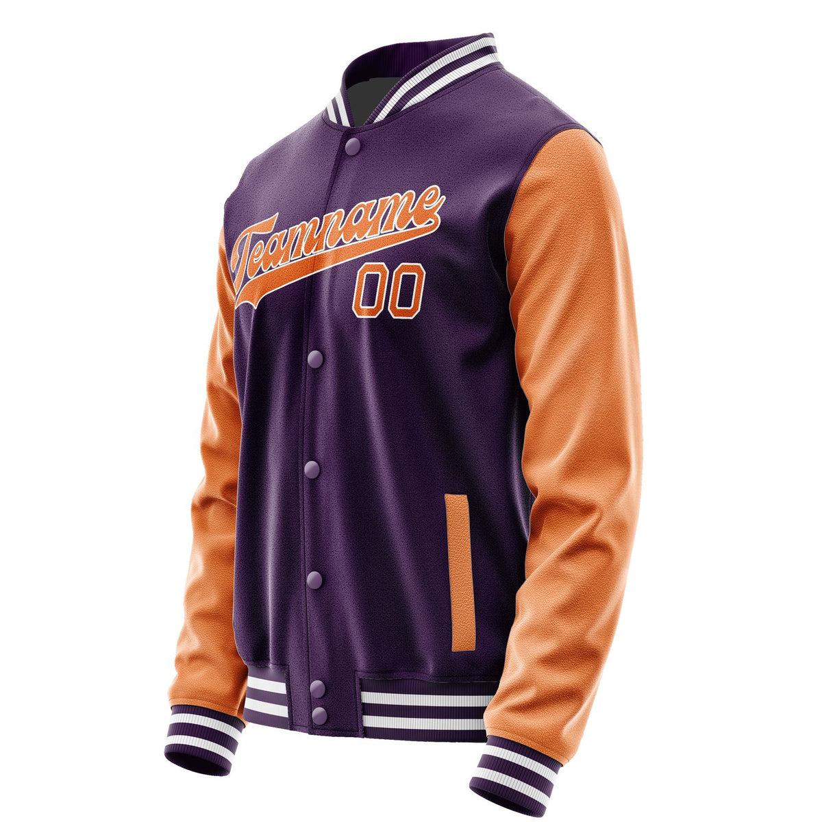 Custom Purple Orange Jacket JA0707280718B31828