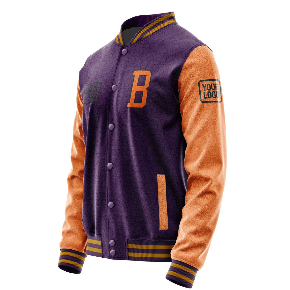 Custom Purple Orange Jacket JA070728071917282817