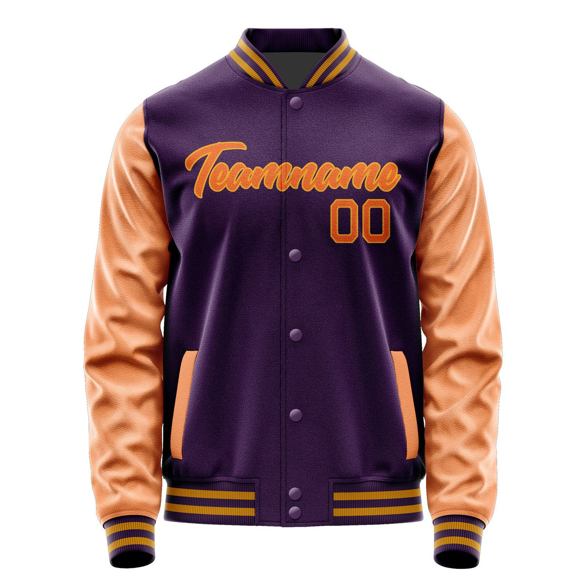 Custom Purple Orange Jacket JA0707280718B21828