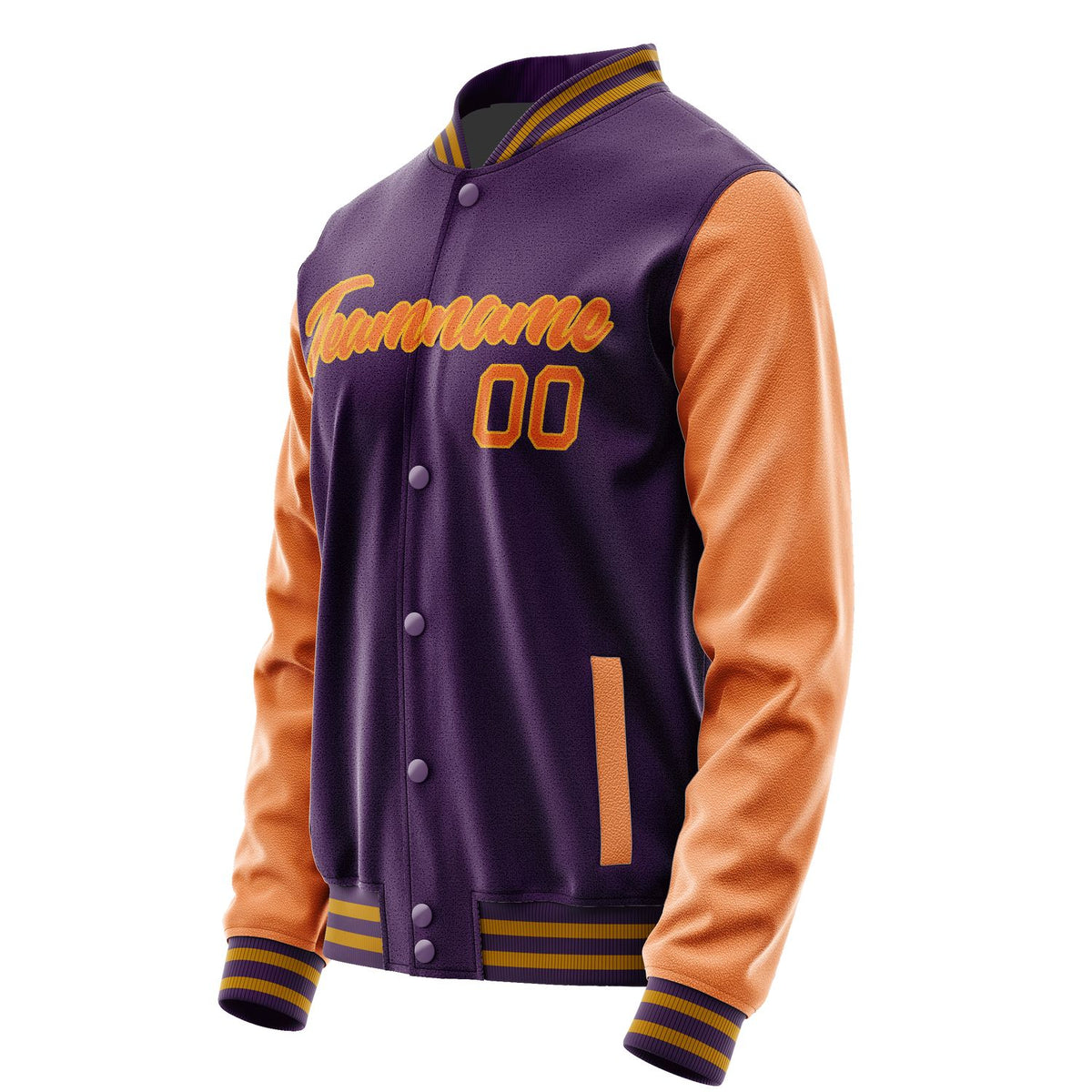 Custom Purple Orange Jacket JA0707280718B21828