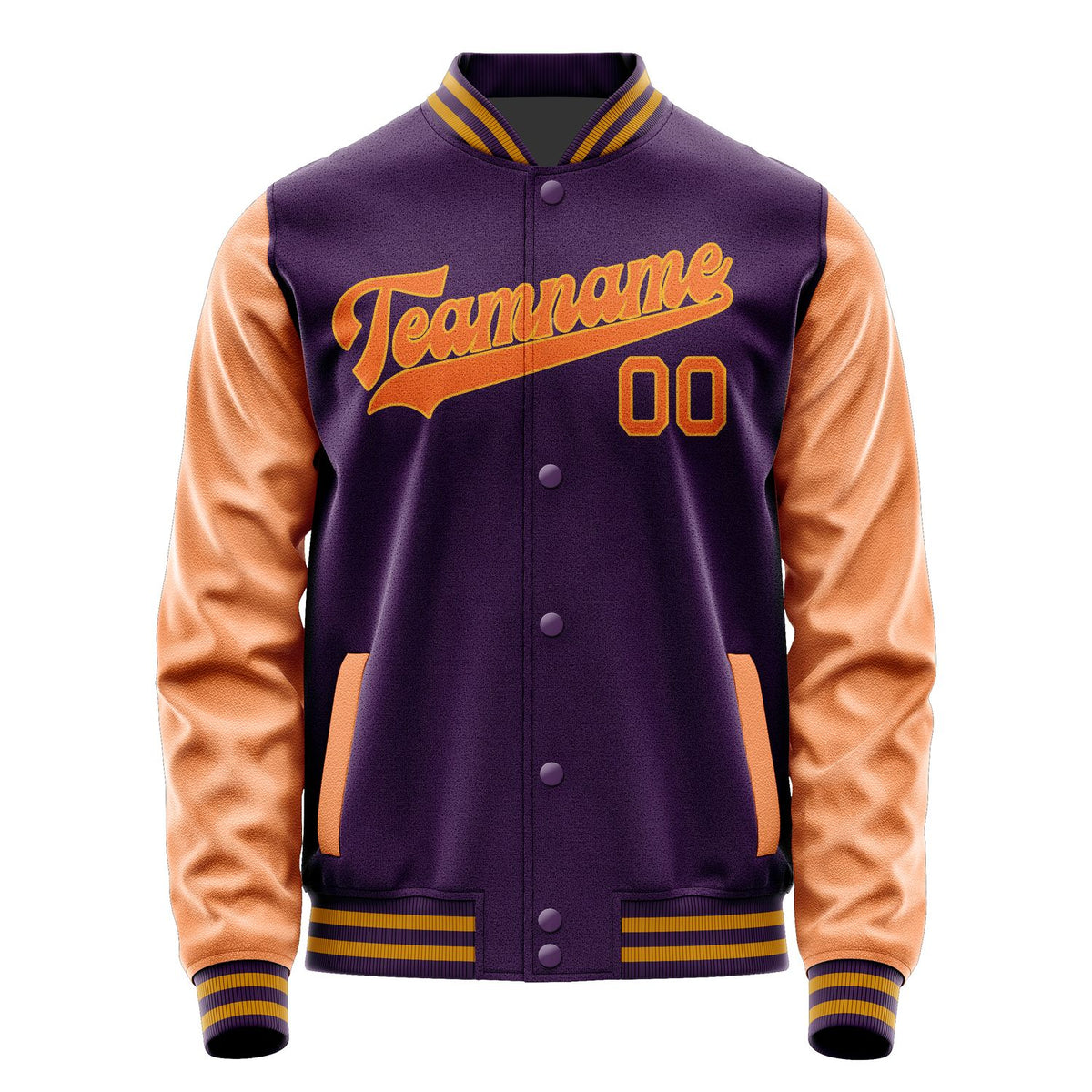 Custom Purple Orange Jacket JA0707280719B31928