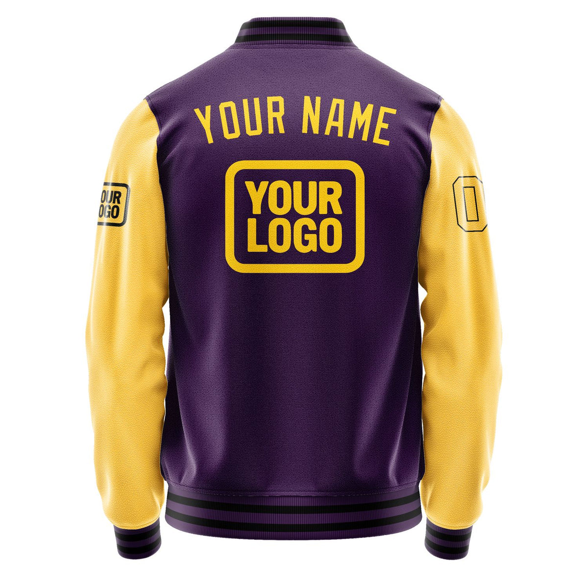 Custom Purple Gold Jacket JA070730071717303017