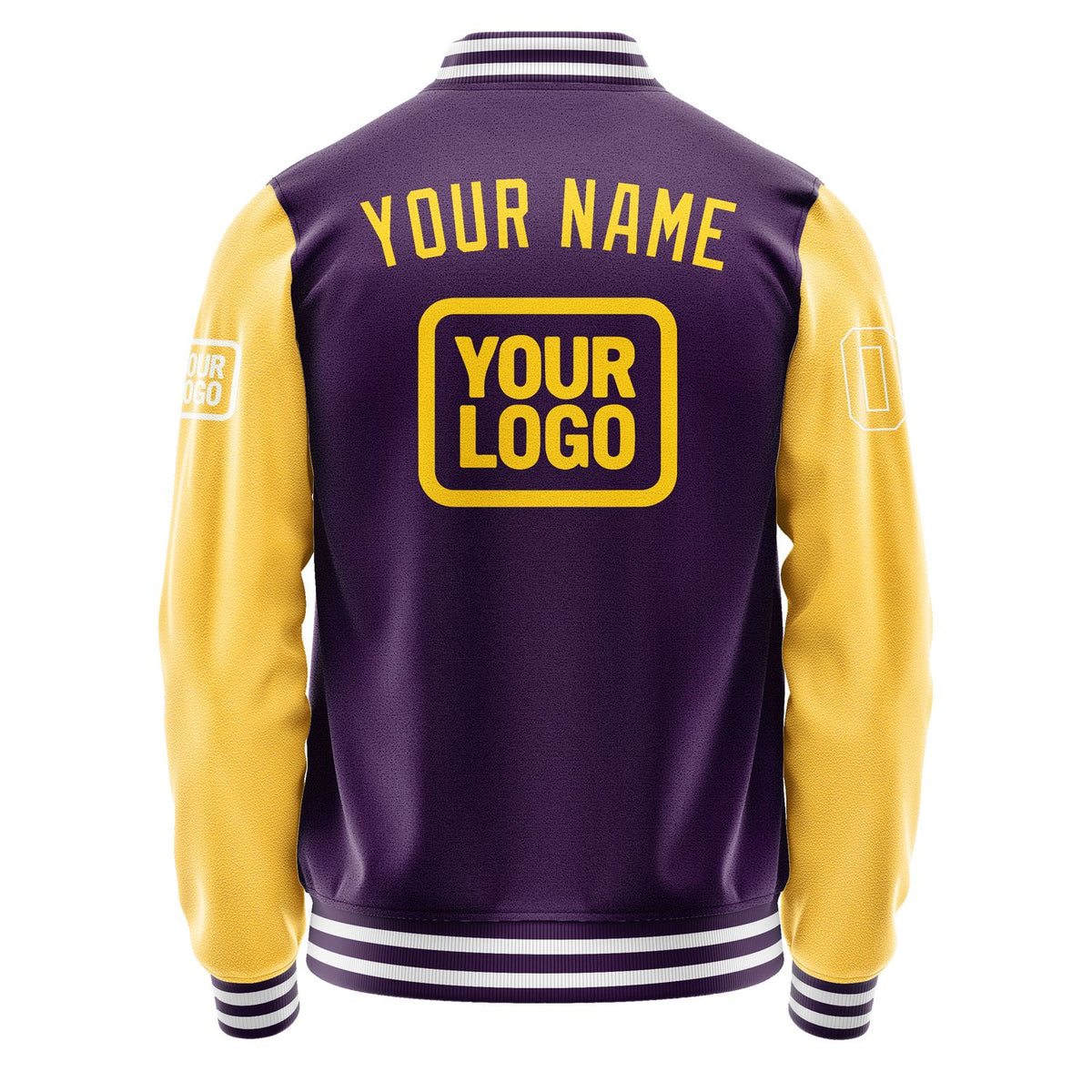 Custom Purple Gold Jacket JA070730071818303018