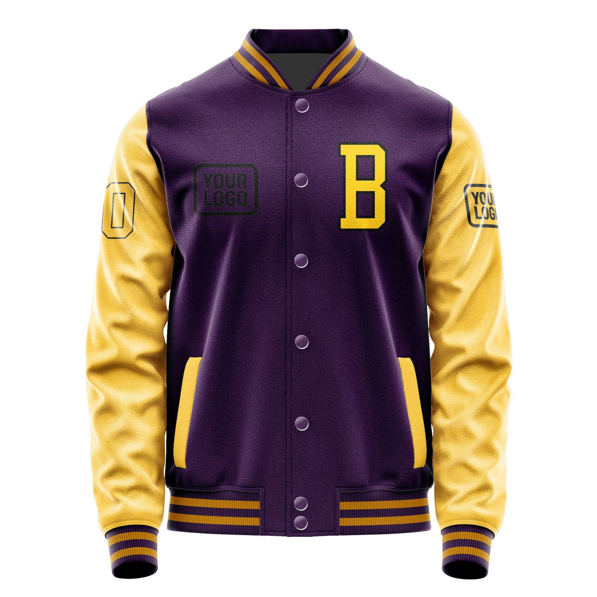 Custom Purple Gold Jacket JA070730071917303017