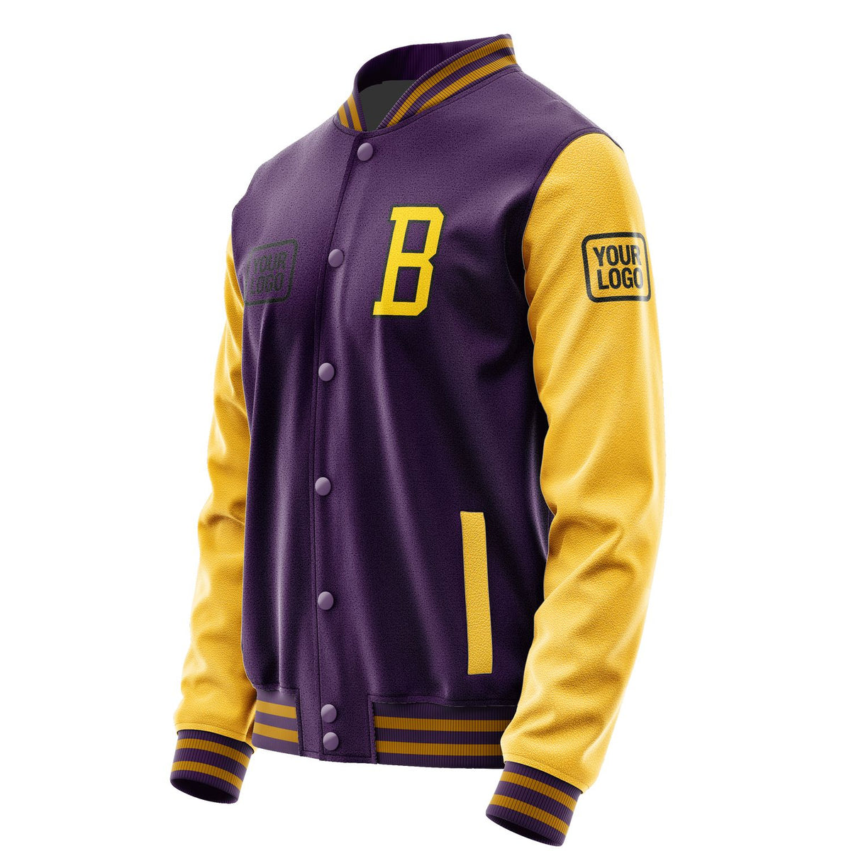 Custom Purple Gold Jacket JA070730071917303017