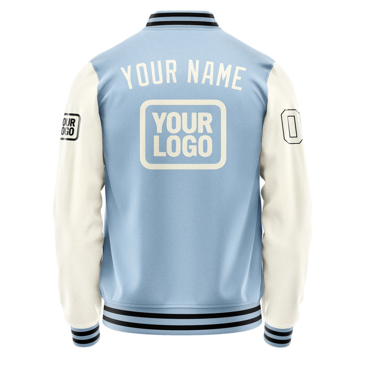 Custom Light Blue Cream Jacket JA080803081717030317