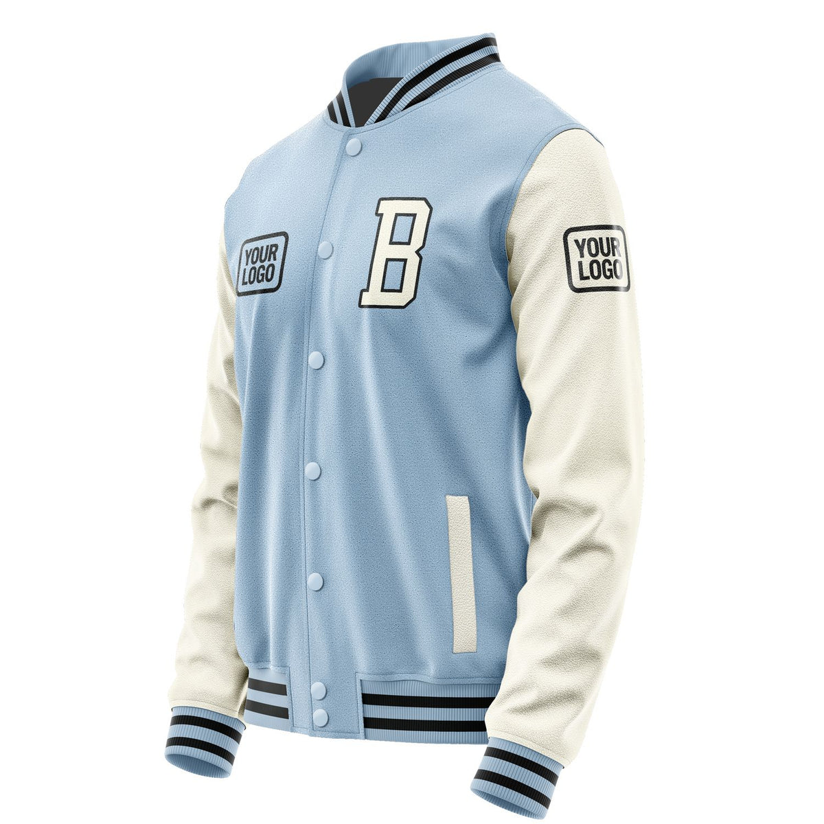 Custom Light Blue Cream Jacket JA080803081717030317