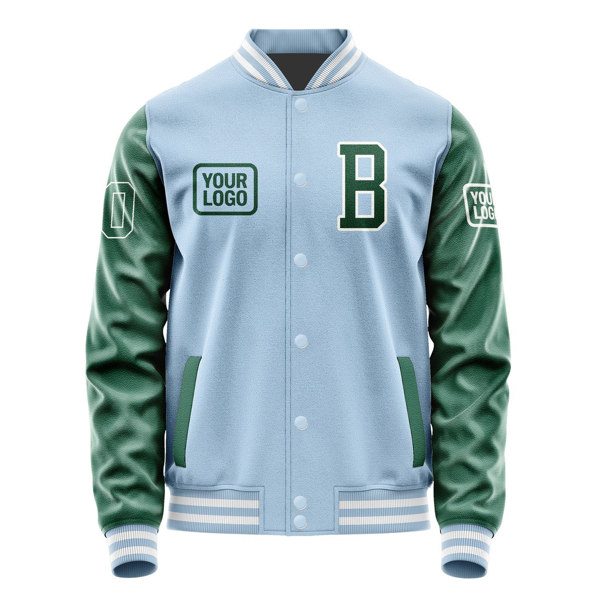 Custom Light Blue Green Jacket JA080805081818050518