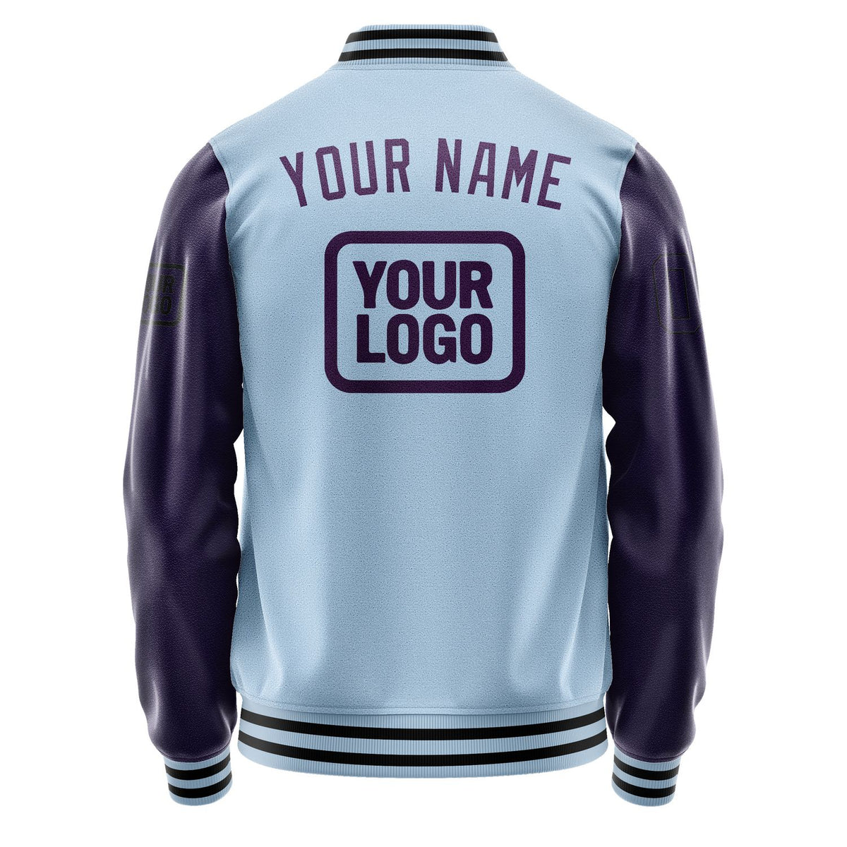 Custom Light Blue Purple Jacket JA080807081717070717