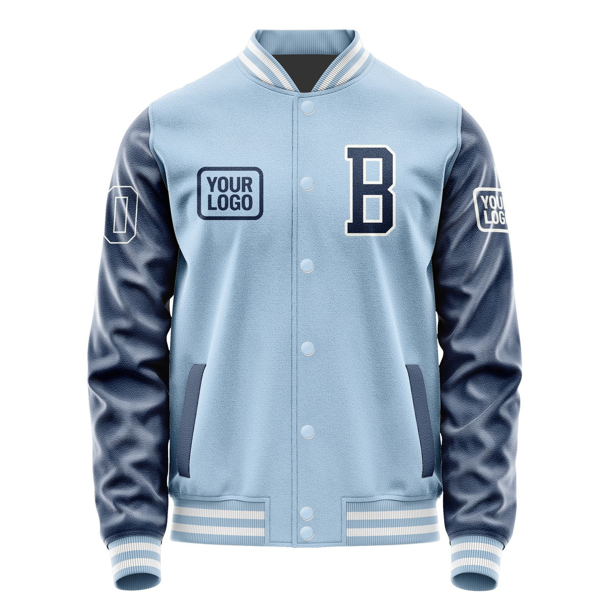 Custom Light Blue Blue Jacket JA080810081818101018