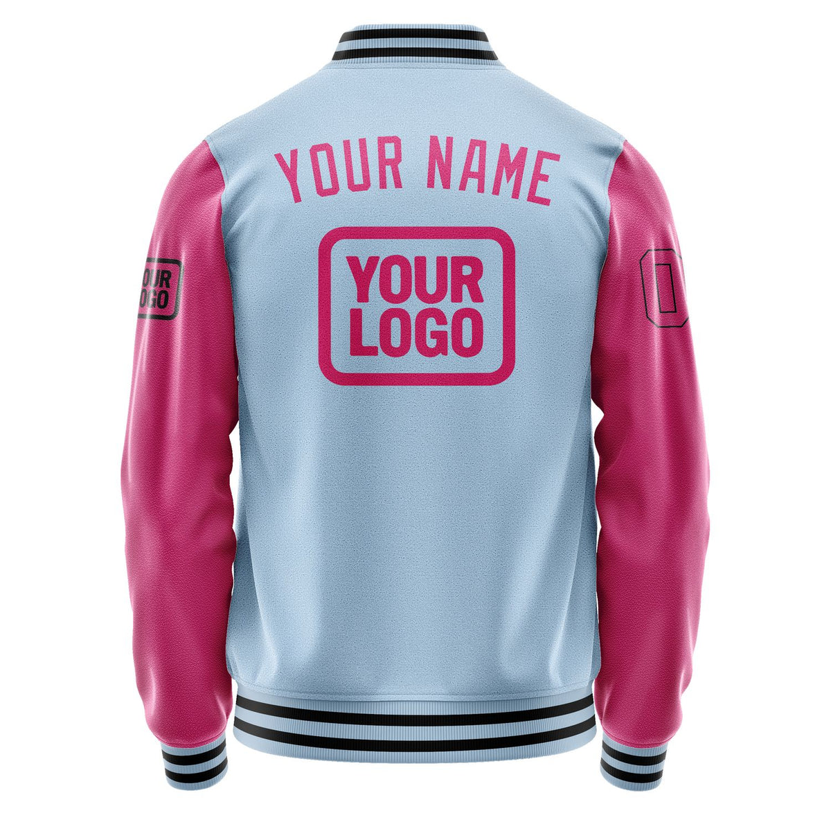 Custom Light Blue Pink Jacket JA080813081717131317