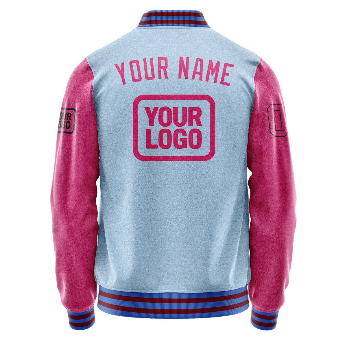 Custom Light Blue Pink Jacket JA080813091517131317