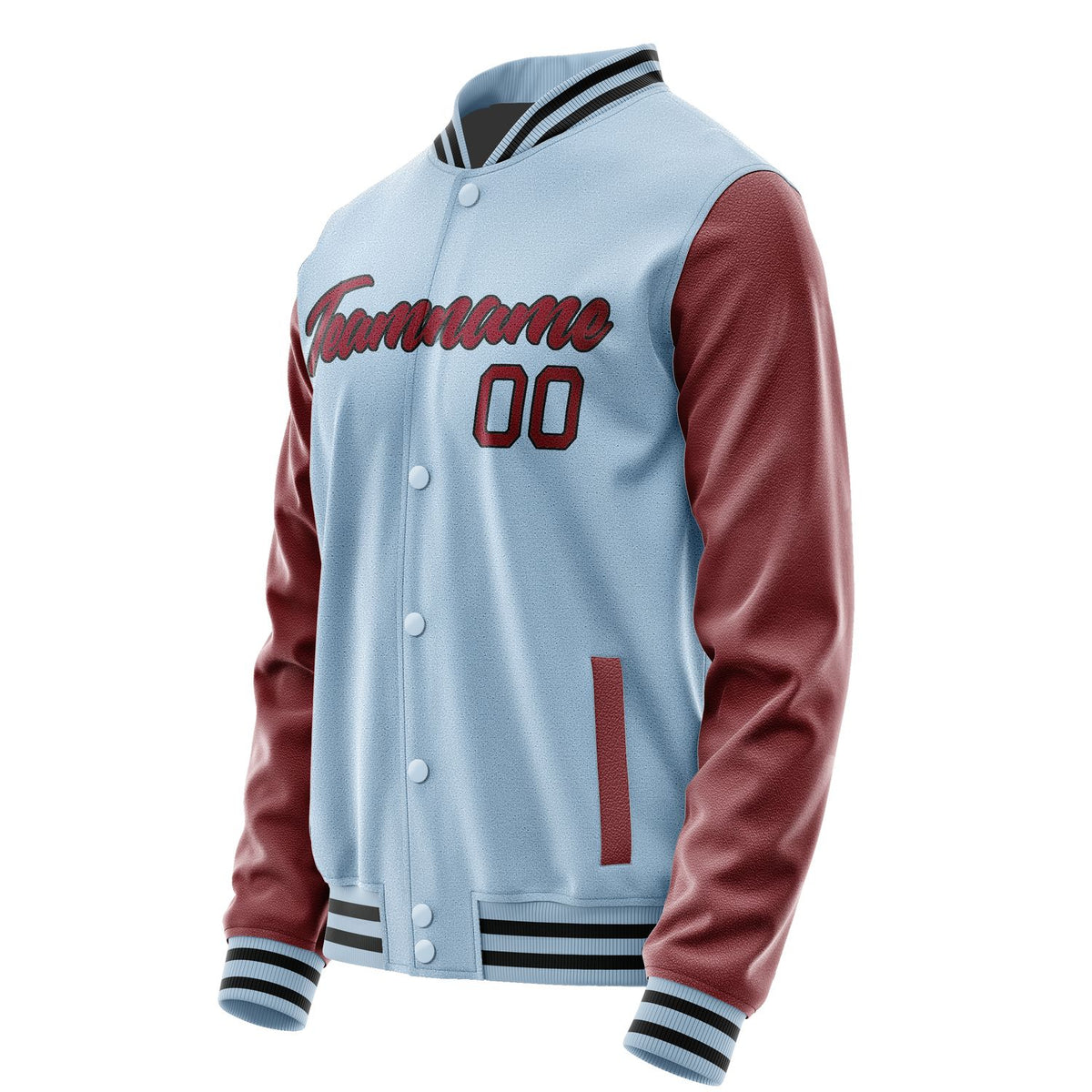 Custom Light Blue Crimson Red Jacket JA0808150817B21715