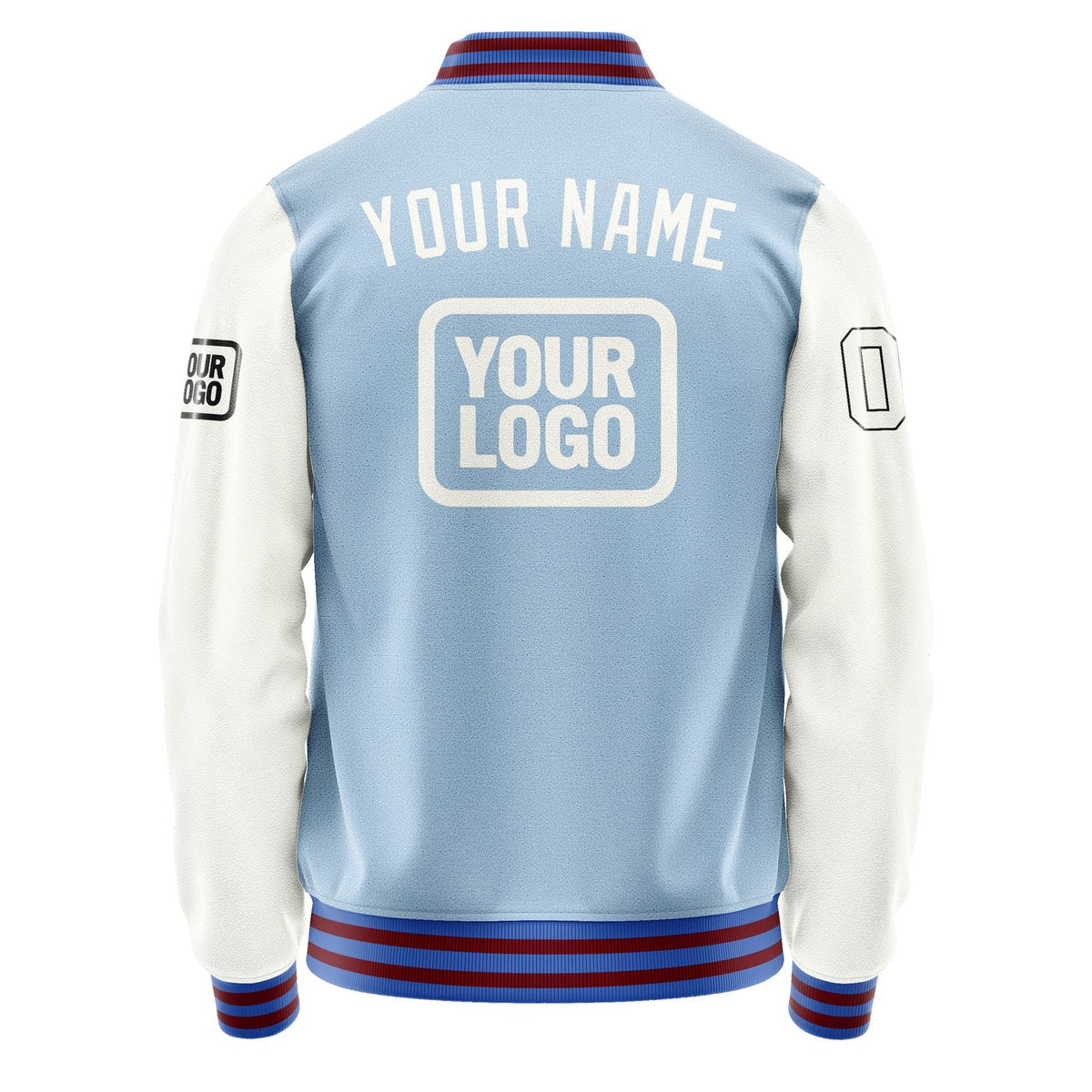 Custom Light Blue White Jacket JA080818091517181817