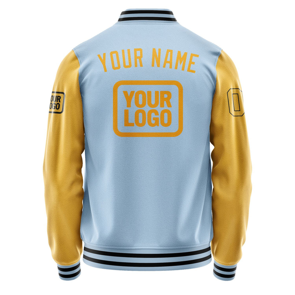 Custom Light Blue Yellow Jacket JA080819081717191917