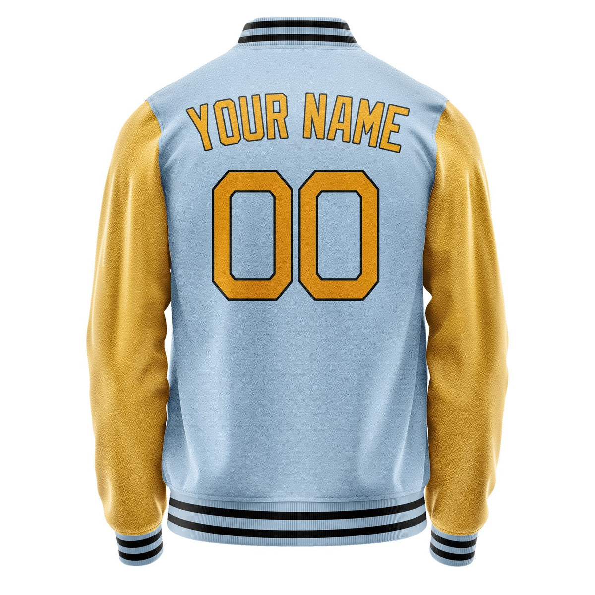 Custom Light Blue Yellow Jacket JA0808190817B21719