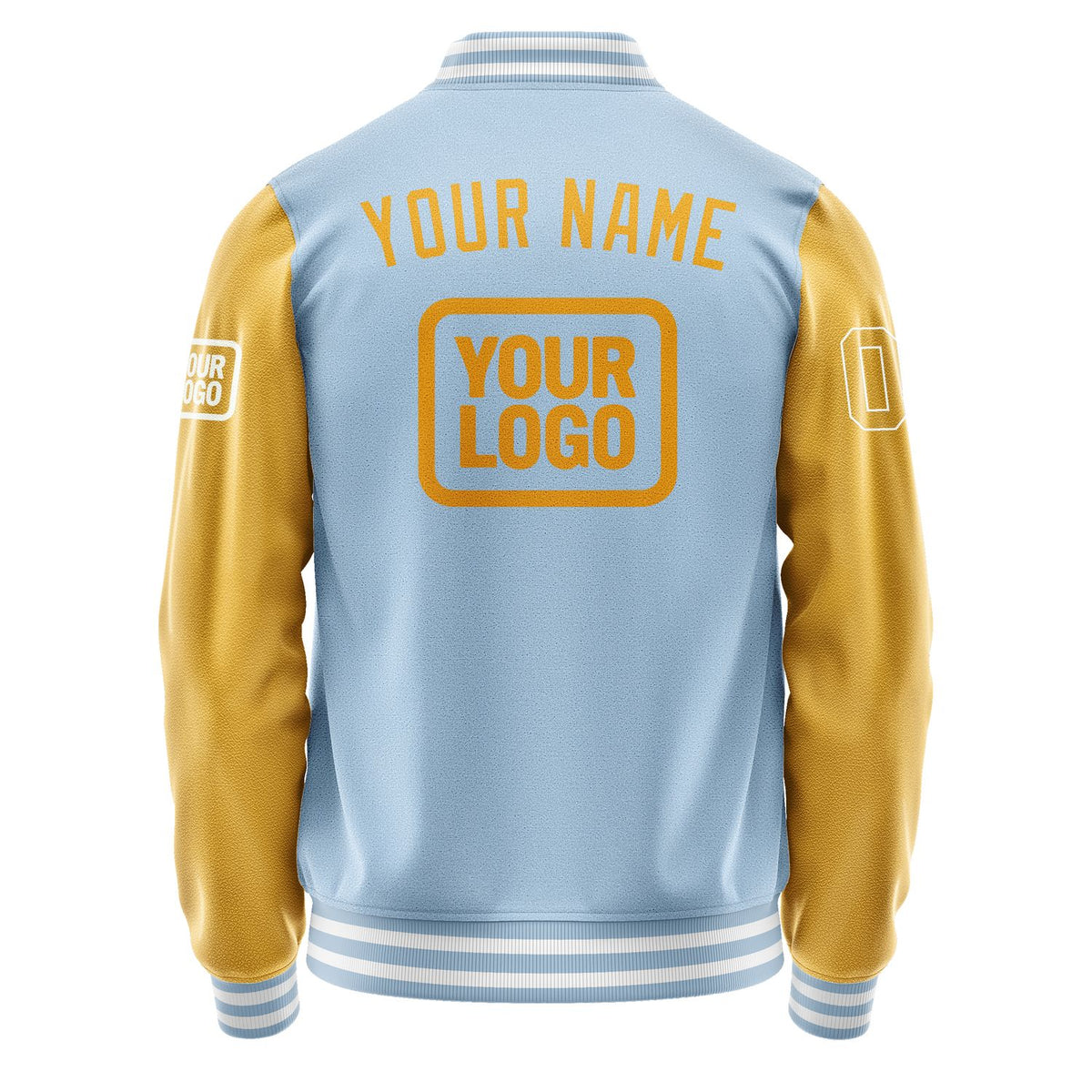 Custom Light Blue Yellow Jacket JA080819081818191918