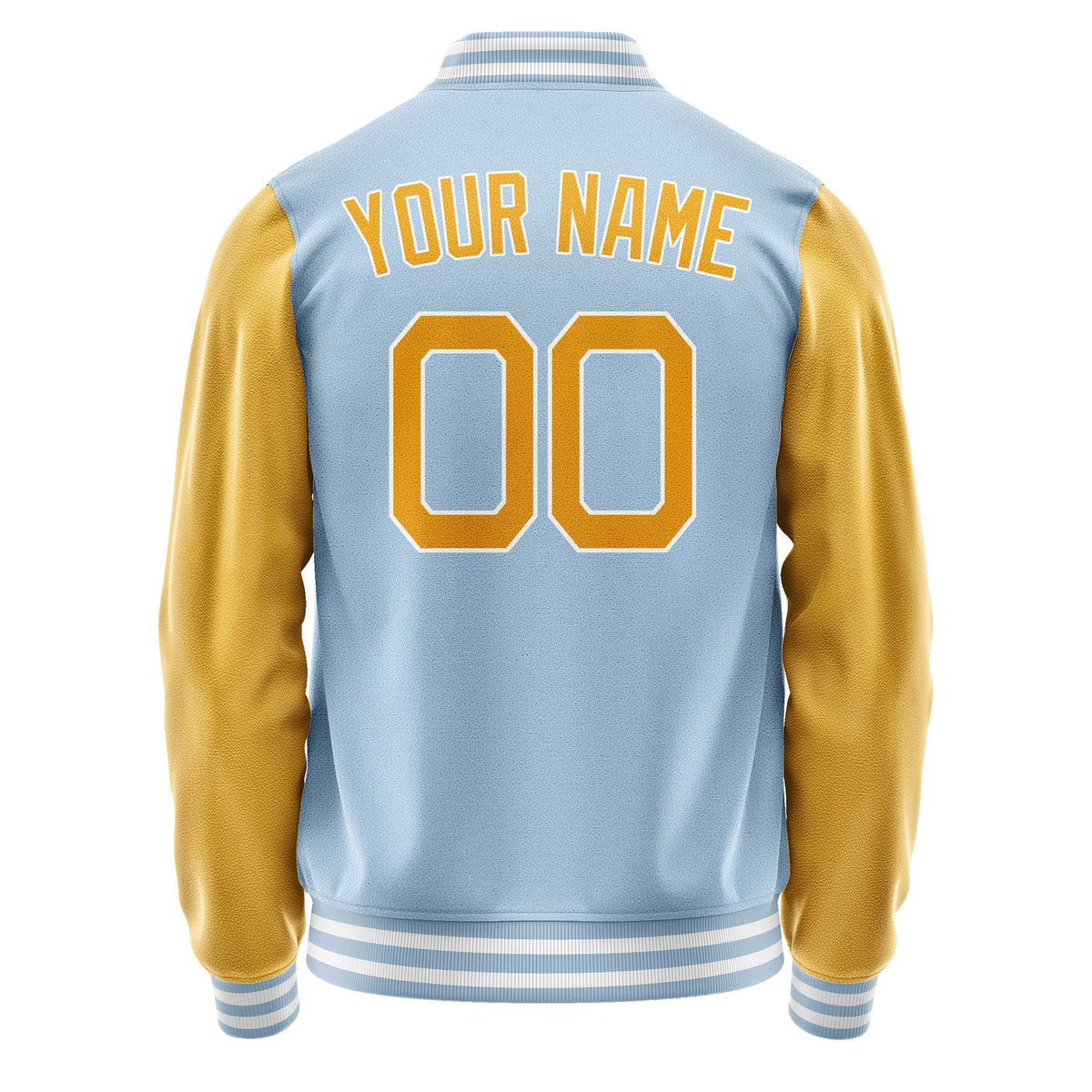 Custom Light Blue Yellow Jacket JA0808190818B21819