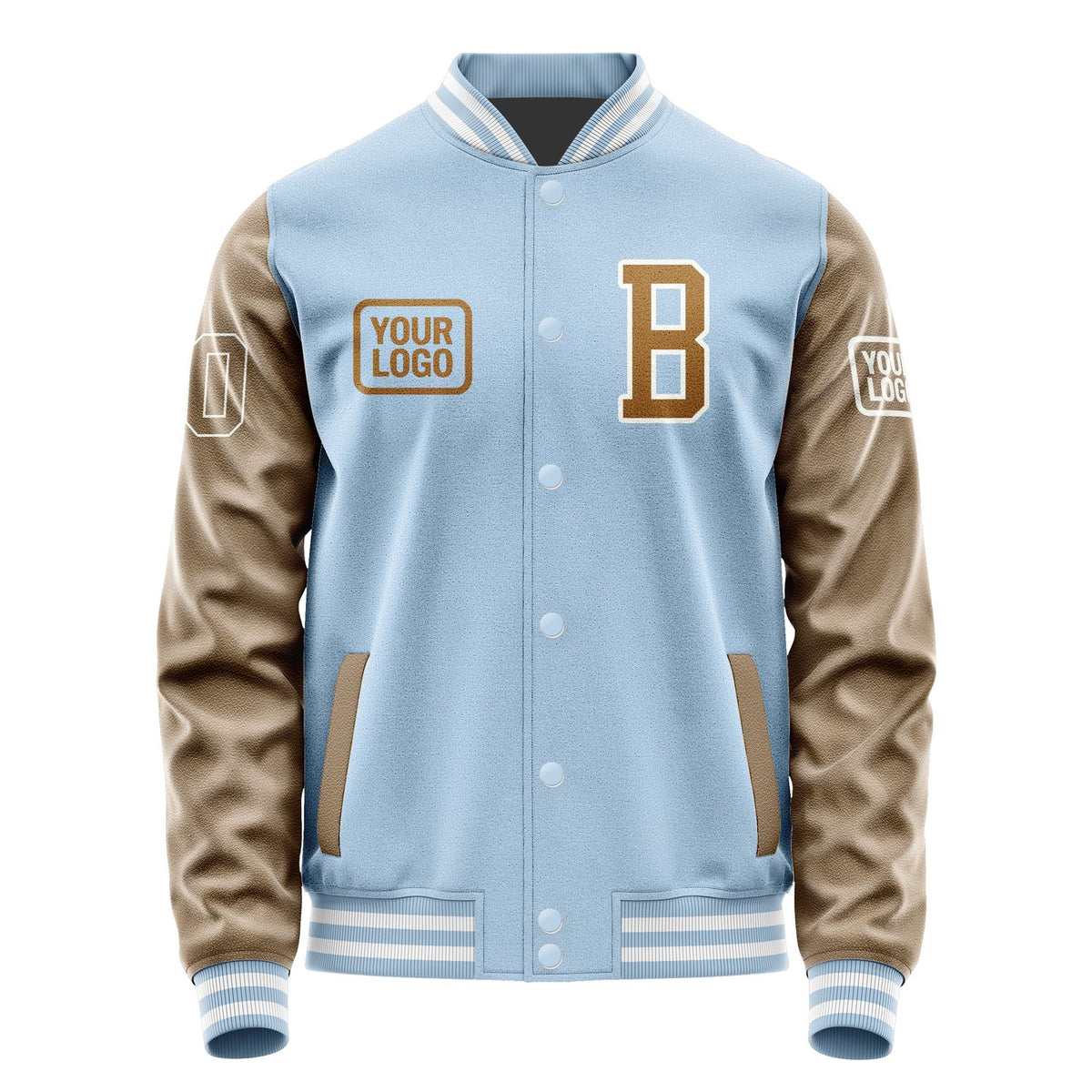 Custom Light Blue Khaki Jacket JA080822081818222218