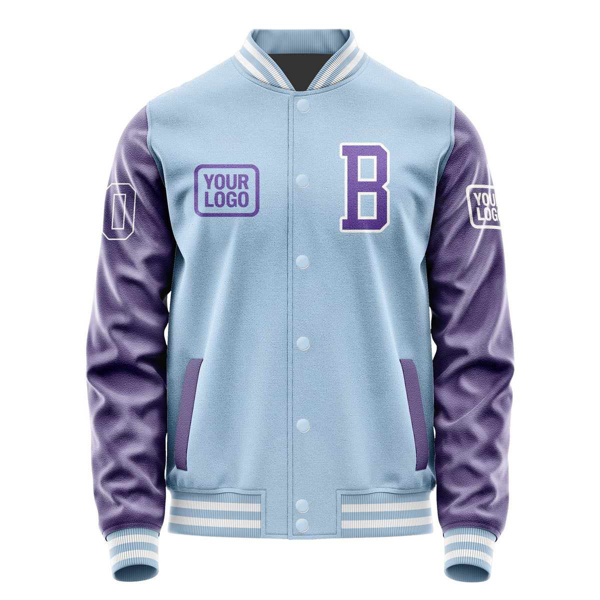 Custom Light Blue Light Purple Jacket JA080823081818232318