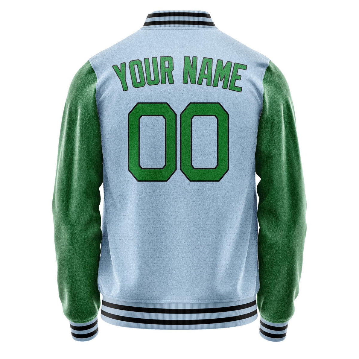 Custom Light Blue Emerald Green Jacket JA0808240817B21724