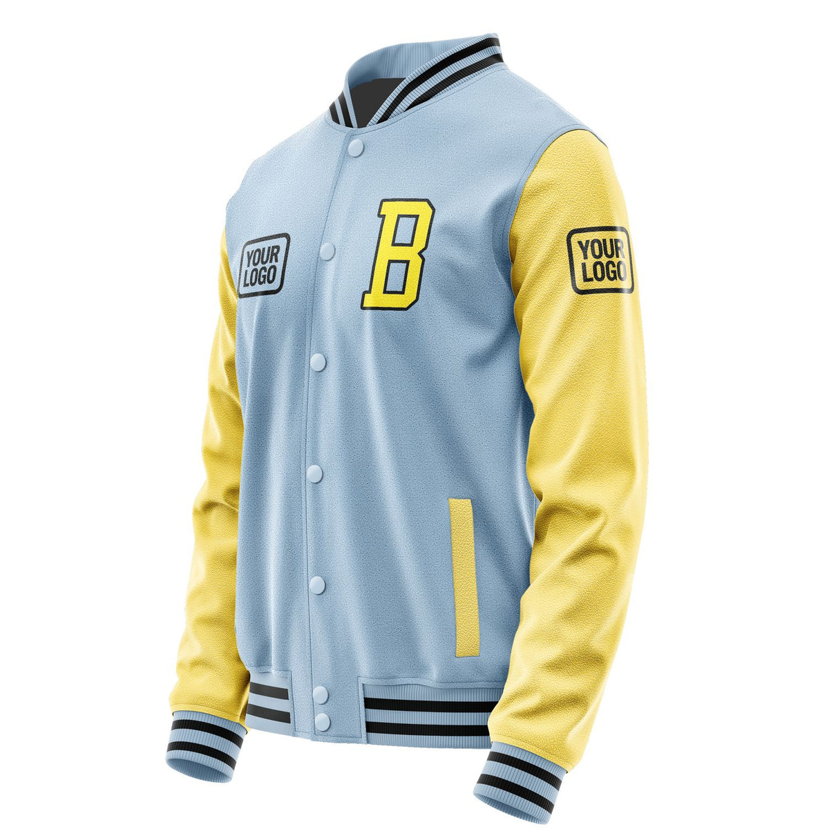 Custom Light Blue Light Yellow Jacket JA080826081717262617